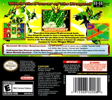 Mega Man Star Force - Dragon (USA) box cover back